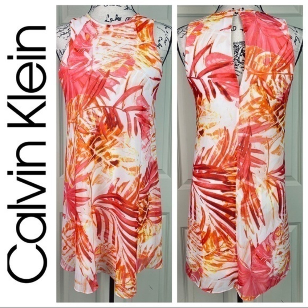 Calvin Klein Tropical Sheath Dress